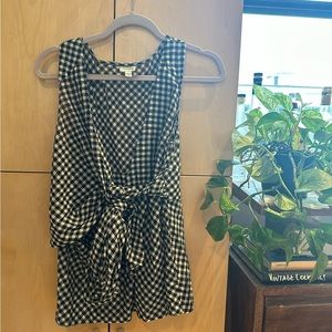 Odille (Anthropologie) gingham wrap top